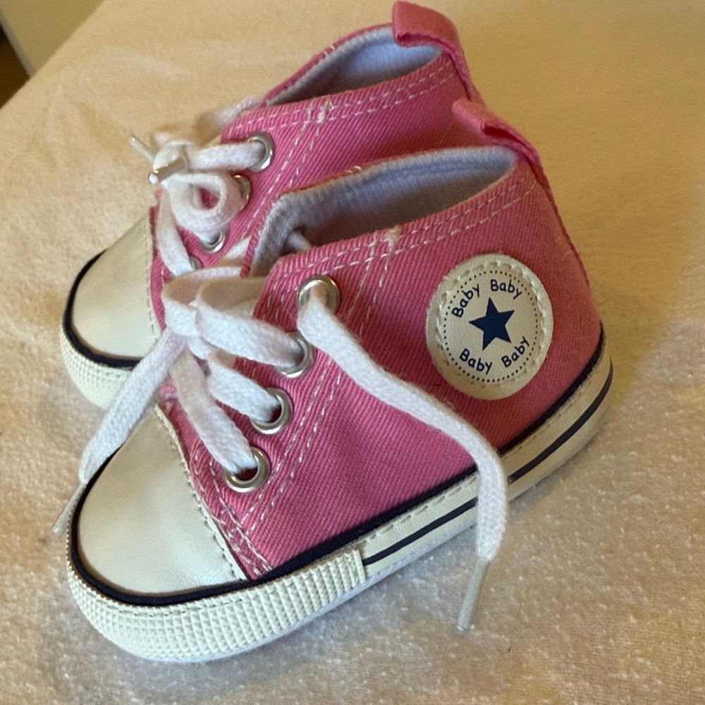 Baby Pink High-Top Sneakers